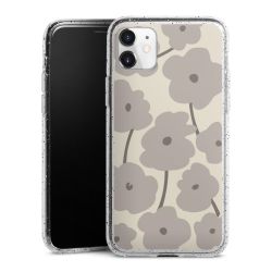 Silikon Glitter Case transparent-silber