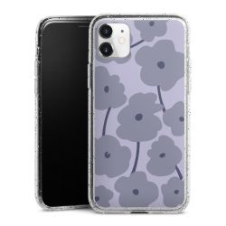 Silikon Glitter Case transparent-silber