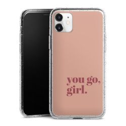 Silikon Glitter Case transparent-silber