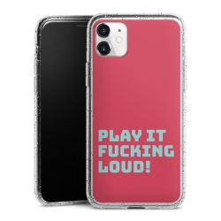 Silikon Glitter Case transparent-silber