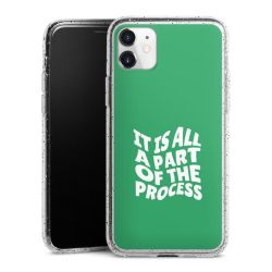 Silikon Glitter Case transparent-silber