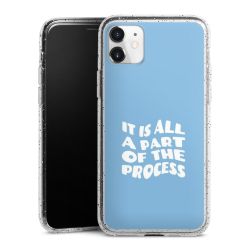 Silikon Glitter Case transparent-silber