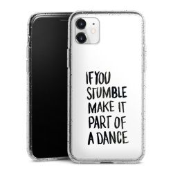 Silikon Glitter Case transparent-silber