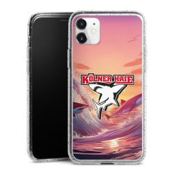 Silikon Glitter Case transparent-silber