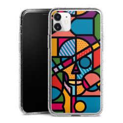 Silikon Glitter Case transparent-silber