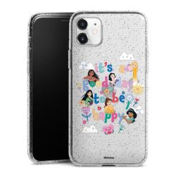 Silikon Glitter Case transparent-silber