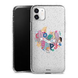 Silikon Glitter Case transparent-silber