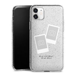 Silikon Glitter Case transparent-silber