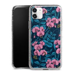 Silikon Glitter Case transparent-silber