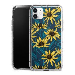 Silikon Glitter Case transparent-silber