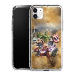 Silikon Glitter Case transparent-silber