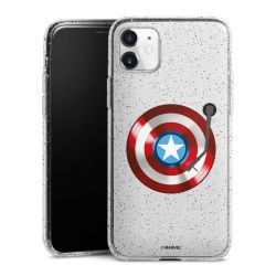 Silikon Glitter Case transparent-silber