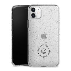 Silikon Glitter Case transparent-silber