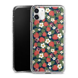 Silikon Glitter Case transparent-silber