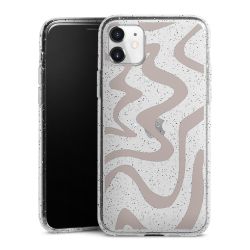 Silikon Glitter Case transparent-silber