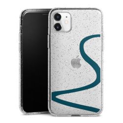 Silikon Glitter Case transparent-silber
