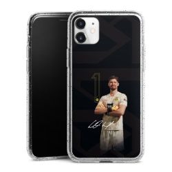 Silikon Glitter Case transparent-silber