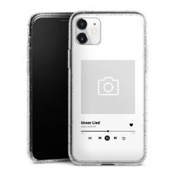 Silikon Glitter Case transparent-silber