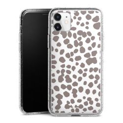 Silikon Glitter Case transparent-silber