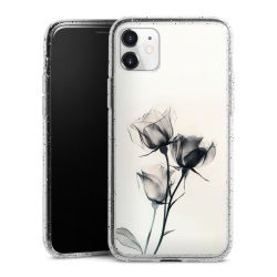 Silikon Glitter Case transparent-silber