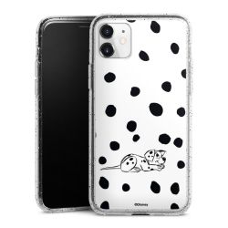 Silikon Glitter Case transparent-silber