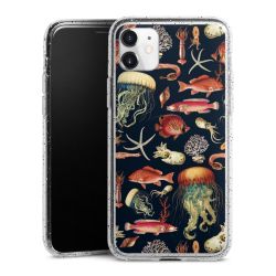 Silikon Glitter Case transparent-silber