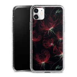 Silikon Glitter Case transparent-silber