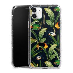 Silikon Glitter Case transparent-silber