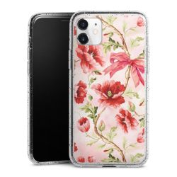 Silikon Glitter Case transparent-silber