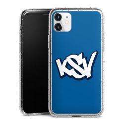 Silikon Glitter Case transparent-silber