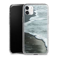 Silikon Glitter Case transparent-silber