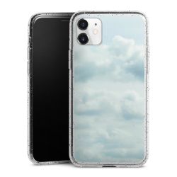 Silikon Glitter Case transparent-silber
