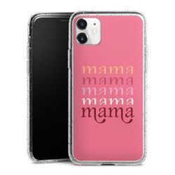 Silikon Glitter Case transparent-silber