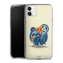 Silikon Glitter Case transparent-silber