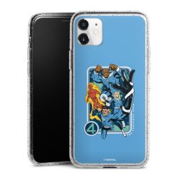 Silikon Glitter Case transparent-silber