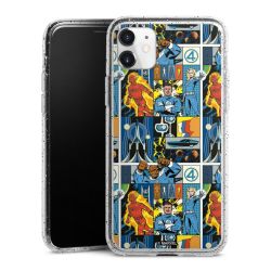 Silikon Glitter Case transparent-silber