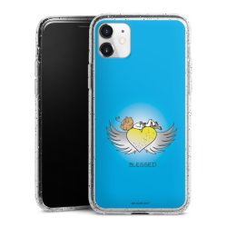 Silikon Glitter Case transparent-silber