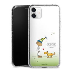 Silikon Glitter Case transparent-silber