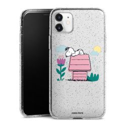 Silikon Glitter Case transparent-silber