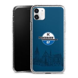 Silikon Glitter Case transparent-silber