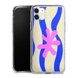 Silikon Glitter Case transparent-silber