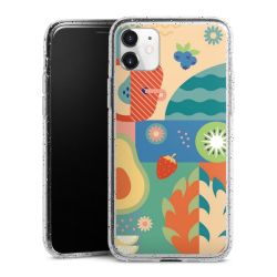 Silikon Glitter Case transparent-silber