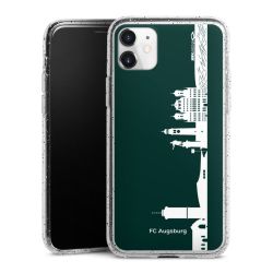 Silikon Glitter Case transparent-silber