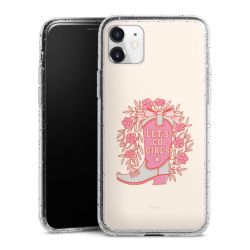 Silikon Glitter Case transparent-silber