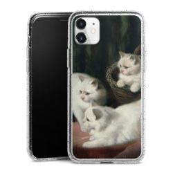 Silikon Glitter Case transparent-silber