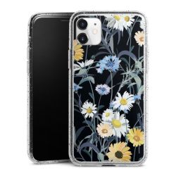 Silikon Glitter Case transparent-silber