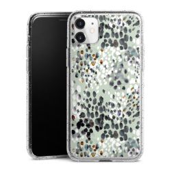 Silikon Glitter Case transparent-silber