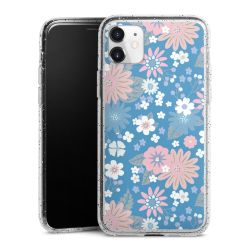 Silikon Glitter Case transparent-silber