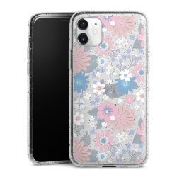 Silikon Glitter Case transparent-silber