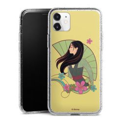 Silikon Glitter Case transparent-silber